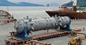 LNG Canada | Main cryogenic heat exchanger and precoolers arrive at the LNG Canada site in Kitimat