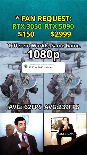 RTX 3050 vs RTX 5090: Different Worlds, Extreme Gap 🤔 (FAN REQUEST | EP.96)