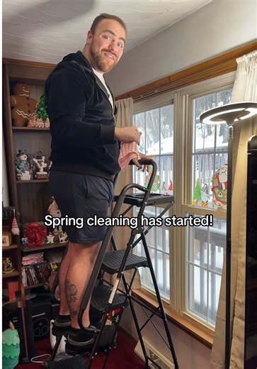 Efficient Spring Cleaning with Multi-Purpose Step Stool