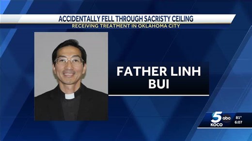 Oklahoma priest dies days after falling through church ceiling
