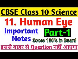 Science Notes Class 10 Chapter-11 Human Eye & Colourful World Part-1 | Most Imp. For Board 2020 |