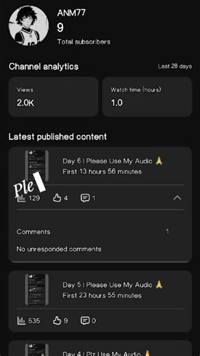 Day 11 l Plz Use My Audio 🙏