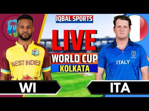 West Indies vs Italy, T20 World Cup 2026 | Live Cricket Match Today | WI vs ITA Live | Iqbal Sports