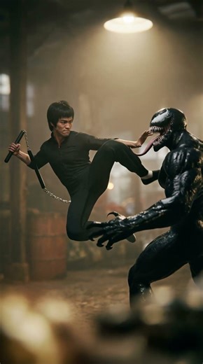Bruce Lee Takes On Venom 🔥 This Fight Broke Physics #brucelee #action #shorts
