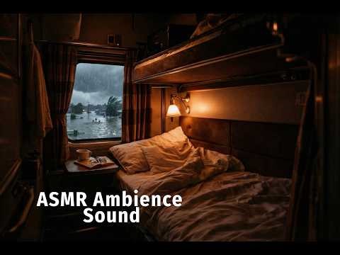 Rainy Night Train 🚂 Deep Sleep Ambience with Rain Sounds