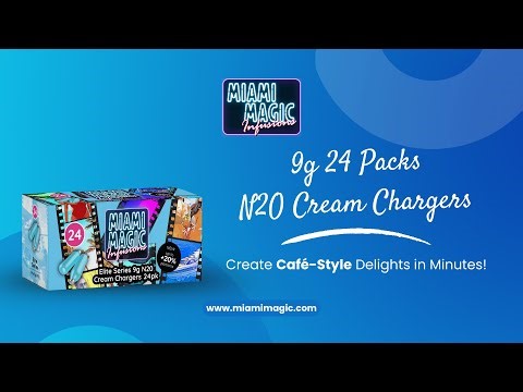 9g 24 Packs N2O Cream Chargers - Create Café-Style Delights in Minutes!