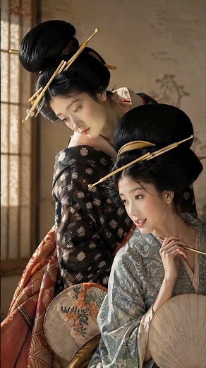 Live-Action Adaptation of Utamaro's "Two Beauties": An Edo-Period Photoshoot | Aki & Fuyu Comedy ...