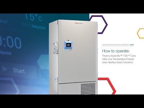 How to operate: Thermo Scientific™ TSX™ Core Ultra-Low Temperature Freezer user interface functions