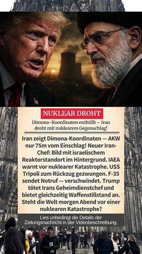 Iran zeigt Koordinaten von Israels Atomreaktor — nuklearer Gegenschlag droht!