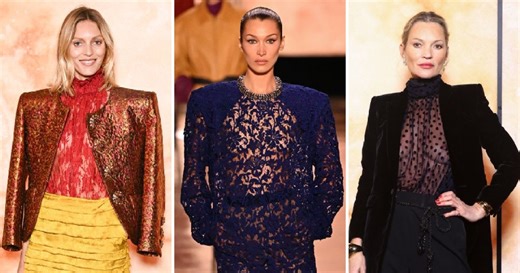 Stars Dare to Bare in Sheer Outfits at Paris Fashion Week [PHOTOS]