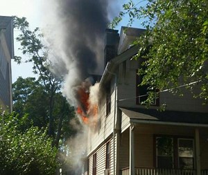 Montclair Firefighters Battle House Fire On Elmwood Avenue