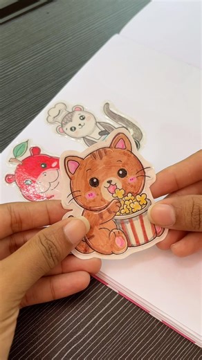Let’s paste my stickers 😍❤️🐱 #sticker #art #trending #shorts #youtube #diy