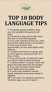 Top 10 body language Tips | The meaning of life