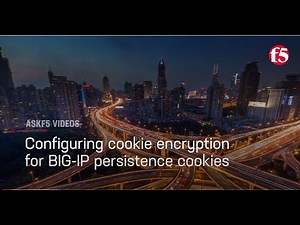 Configuring cookie encryption for BIG-IP persistence cookies