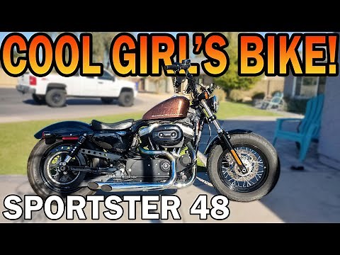 Coolest Girl's Bike? Harley Sportster 48 Ride, Review...