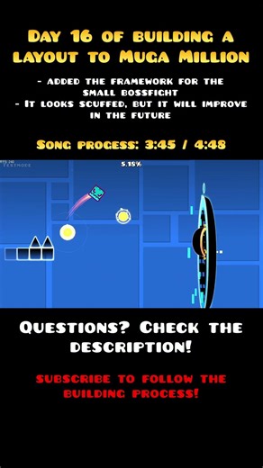 DAY 16 of Building a layout to Muga Million by King Sammelot #shorts #gdlayout #gd #kingsammelot