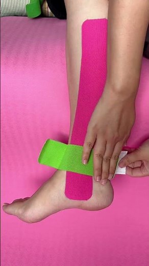 How to apply cotton kinesiology tape on the inner ankle