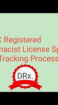 MSPC Registered pharmacist License speed post tracking process