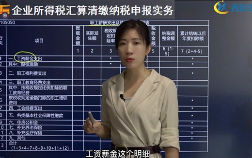 2023年最新版【企业所得税汇算清缴】A105050 职工薪酬支出纳税调整明细表