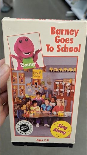 vtg Barney goes to school VHS Tape Movie collectible item #goldhunter137