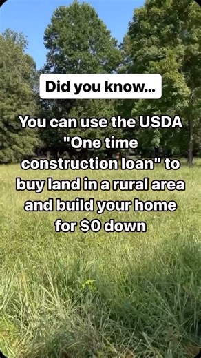 You can use the USDA “One time construction loan” to buy land in a rural area and build your home for $0 down🏡 Comment “LAND” To Get My List Of 240 Websites That Shows you Where To Buy Cheap Land in over 25 States‼️ | theprettygirlinvestor