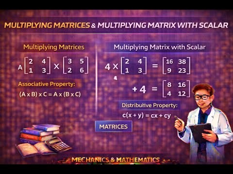 Multiplication of Two Matrices & Scalar Multiplication | Properties Explained