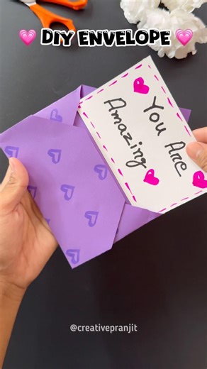 DIY Envelope ✉️ 💗 #shorts #papercraft