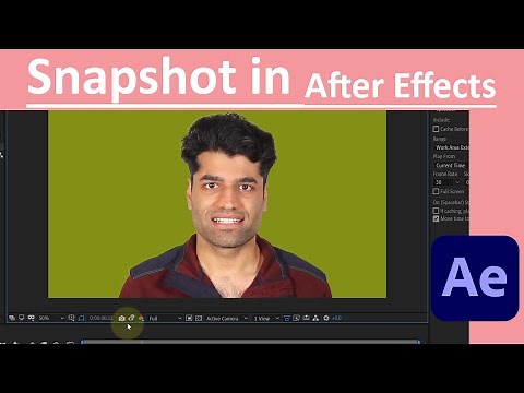 how to use Snapshot in After Effects