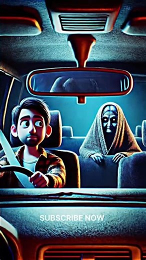 Witch in Car 🚗 #cartoon #horrorstories #animation #horror #ai #facts #train