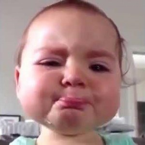 Cute kid crying