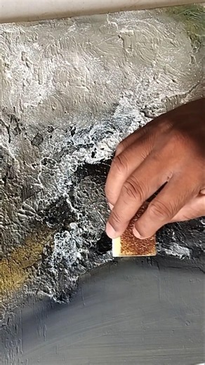The Magic of Texture / Beautiful Abstract Acrylic Painting / Palette Knife Tutorial #Shorts