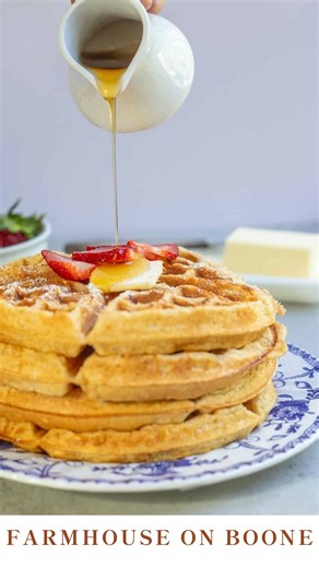 Comment WAFFLES👇🏻😍 Homemade fresh milled waffles are a delicious, quick breakfast full of healthy whole grains and wholesome flavors with a crisp, griddled exterior and pillowy center. #freshlymilled #freshlymilledrecipes #freshlymilledflour | Farmhouse on Boone