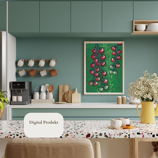 Kitchen Wall Art – Food Illustration Print Colorful Kitchen Decor Download - Etsy