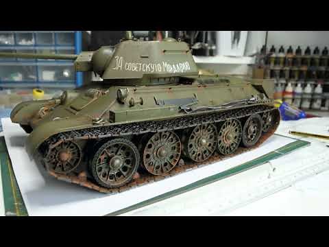 Trumpeter Russian Tank T34/76 Model 1943 Plastic Model Military Vehicle Kit 1/16 Scale #0090