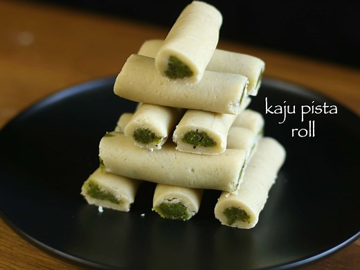 kaju pista roll recipe | kaju roll recipe