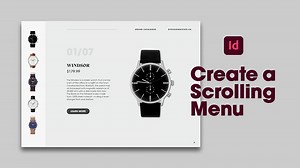 Create interactive menu buttons in a scrolling frame in Adobe InDesign