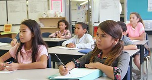 5th Grade Schoolkids Answer Questions In Stock Footage SBV-307693624 - Storyblocks