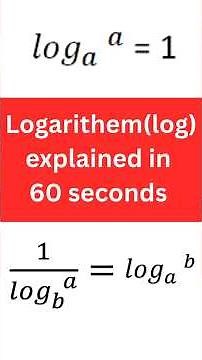 Part - 1 logarithm (log) ll Business math #exam #nuhonours #education