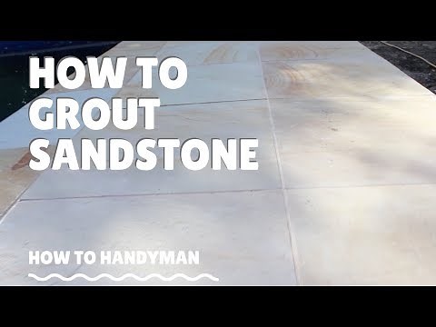 How to grout sandstone around a pool