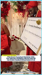 This is how you surprise your bride! 😍🇳🇬🇭🇹 The groom paid off her entire medical school debt as a wedding gift. Talk about starting a marriage with love and freedom. Bride: @_Joronia Groom: @Dotjib 🎥: @Eventsbyfunmilola #lunionsuite #haitianamerican #haitian #nigerian #wedding | The Haitian American