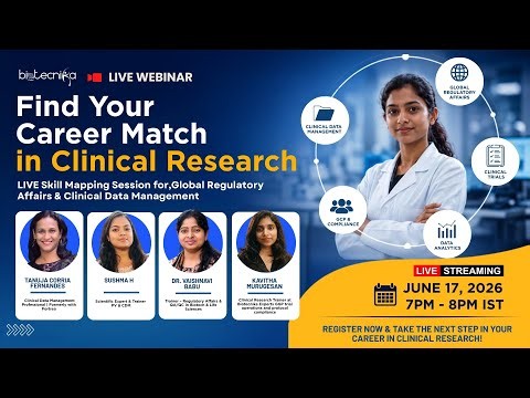 Webinar - LIVE Skill Mapping Session for, Global Regulatory Affairs & Clinical Data Management