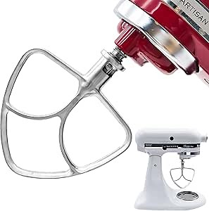 Stainless Steel Flat Beater Compatible with KitchenAid 4.5-5 Quart Tilt-Head Stand Mixers,perfect replacement accessory for mixing cookie dough, cake batter,Dishwasher Safe