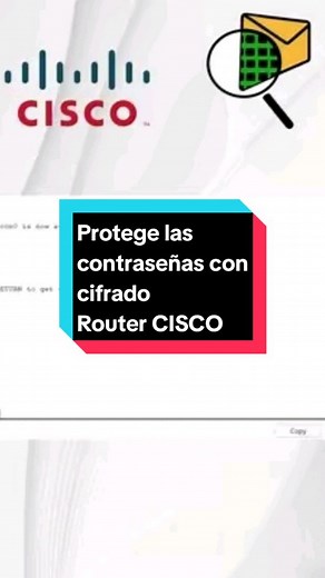 Protege las contraseñas con Cifrado ROUTER CISCO #cisco #ingenieria #viralvideos #packettracer #router #networking #educacion #tutorial