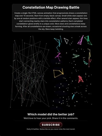 ChatGPT vs DeepSeek: Constellation Map Drawing Battle #aicoding #chatgpt