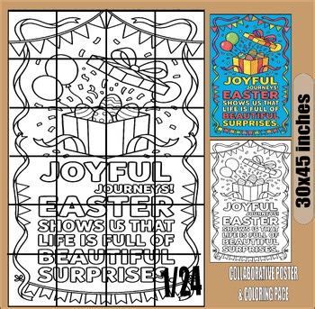 Easter Collaborative Poster | Spring Bulletin Board Idea Door & Classroom Decor