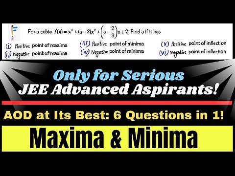 JEE Advanced: A Complete Revision of Maxima & Minima Through This Question | Cubic polynomial | 6 Qs