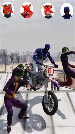 تحدي الخارقون #spiderman #ironman #batman #superman #gta5