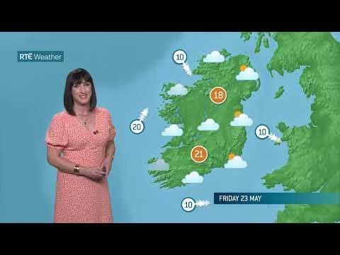 The latest national weather forecast for Ireland From Monday 19 of May to Friday 24th