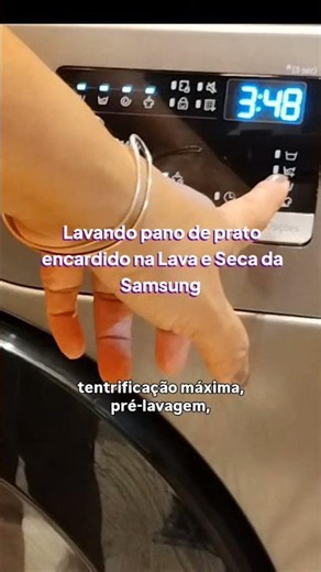 Como tirar encardido do pano de prato na lava e seca da Samsung