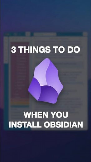 FIRST 3 Things You Should Do To Set Up Obsidian